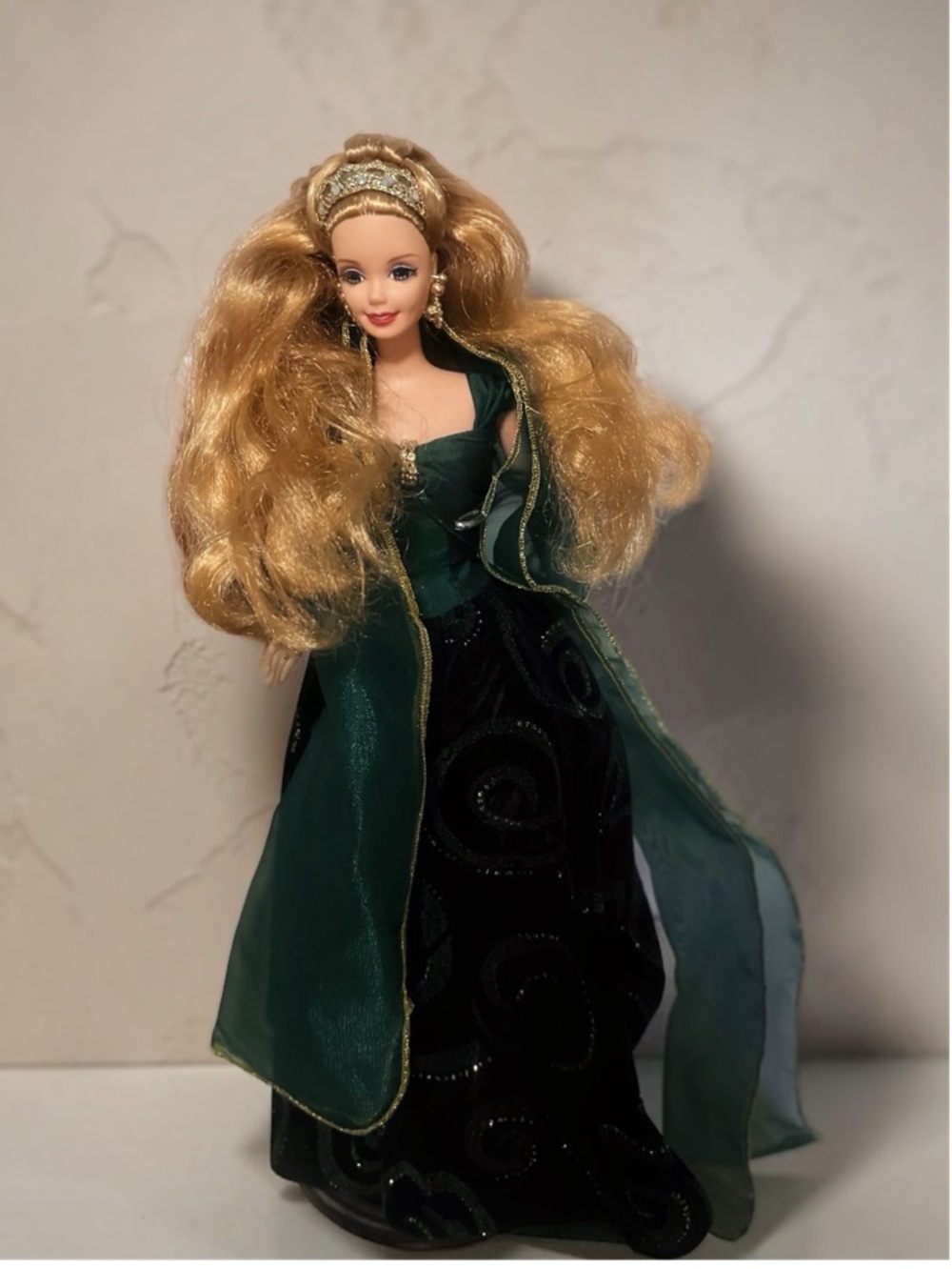 1996 Limited Edition Emerald Enchantment Blonde Barbie Doll